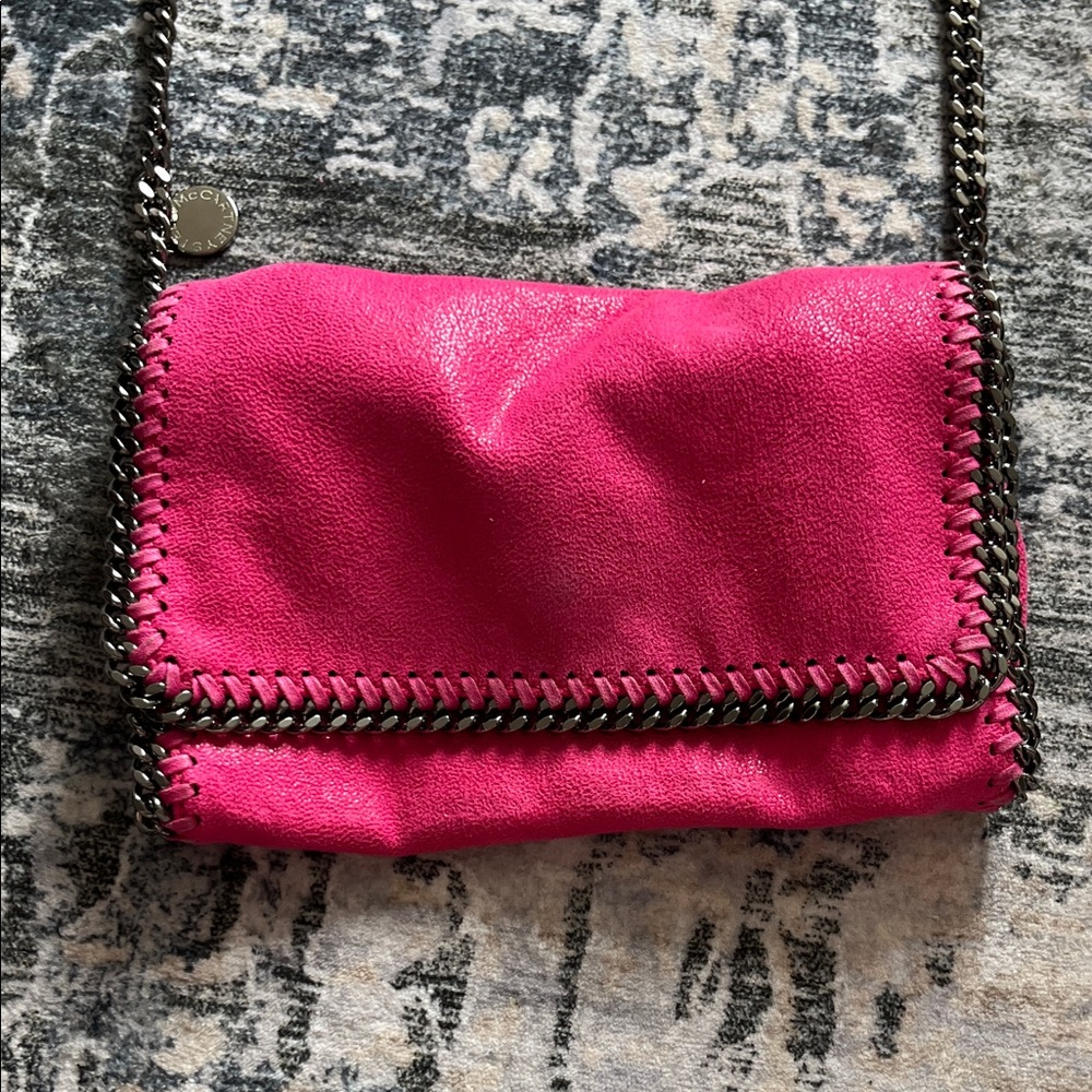 Stella McCartney Fuchsia Crossbody with Chain Detail